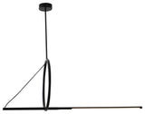 Black Metal LED Chandelier With White Acrylic Diffusers
