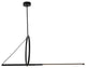 Black Metal LED Chandelier With White Acrylic Diffusers