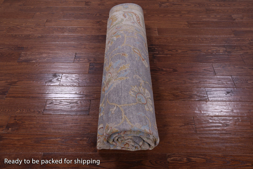 8' 10" X 11' 5" Handmade Turkish Oushak Wool Rug - Q12810