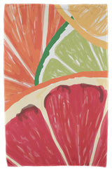 30x60" Lemonade, Geometric Print Beach Towel, Orange