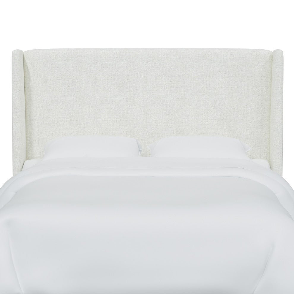 Queen Wingback Headboard, Milano Snow