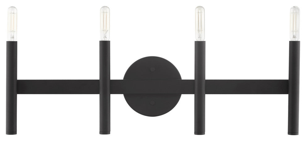 Black Mid Century Modern, Urban, Scandinavian, Minimal Vanity Sconce