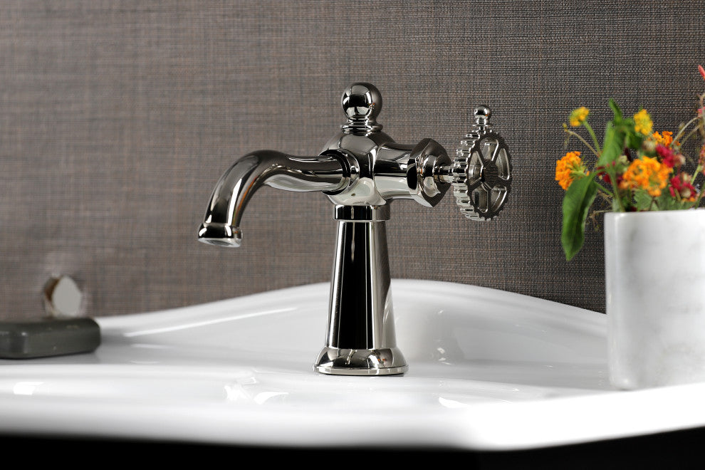 Kingston Brass KS3546CG Single-Handle Bathroom Faucet, Push Pop-Up
