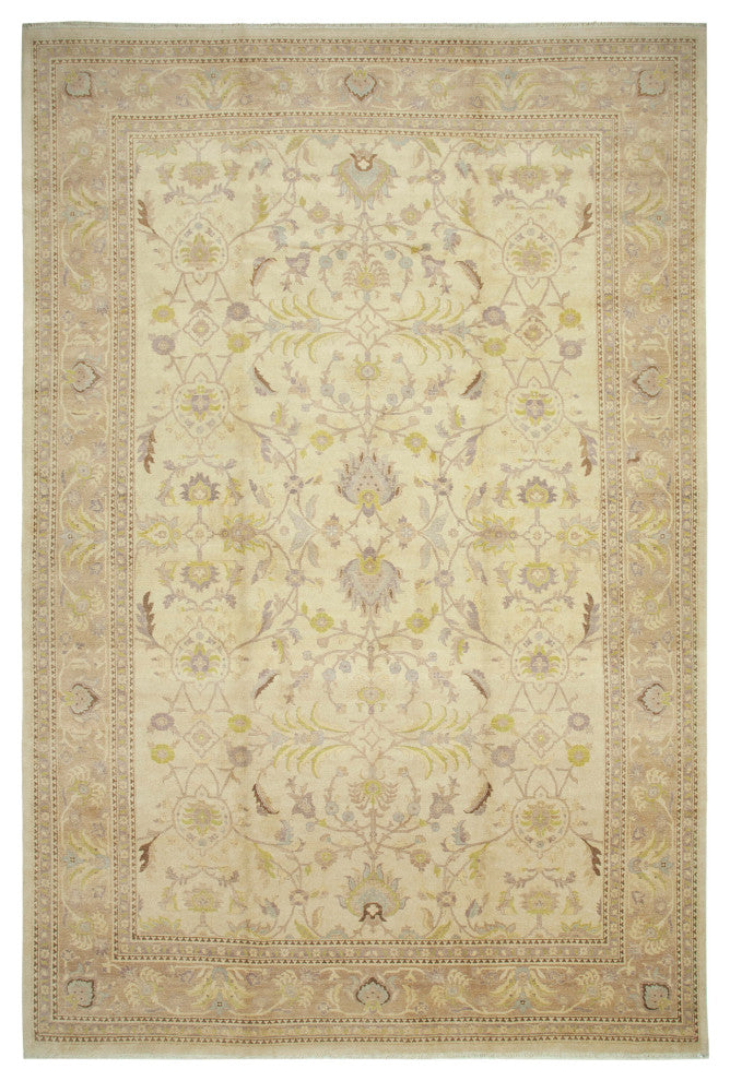 Rug N Carpet - Handmade Oriental 12' 0" x 18' 4" Large Oushak Area Rug
