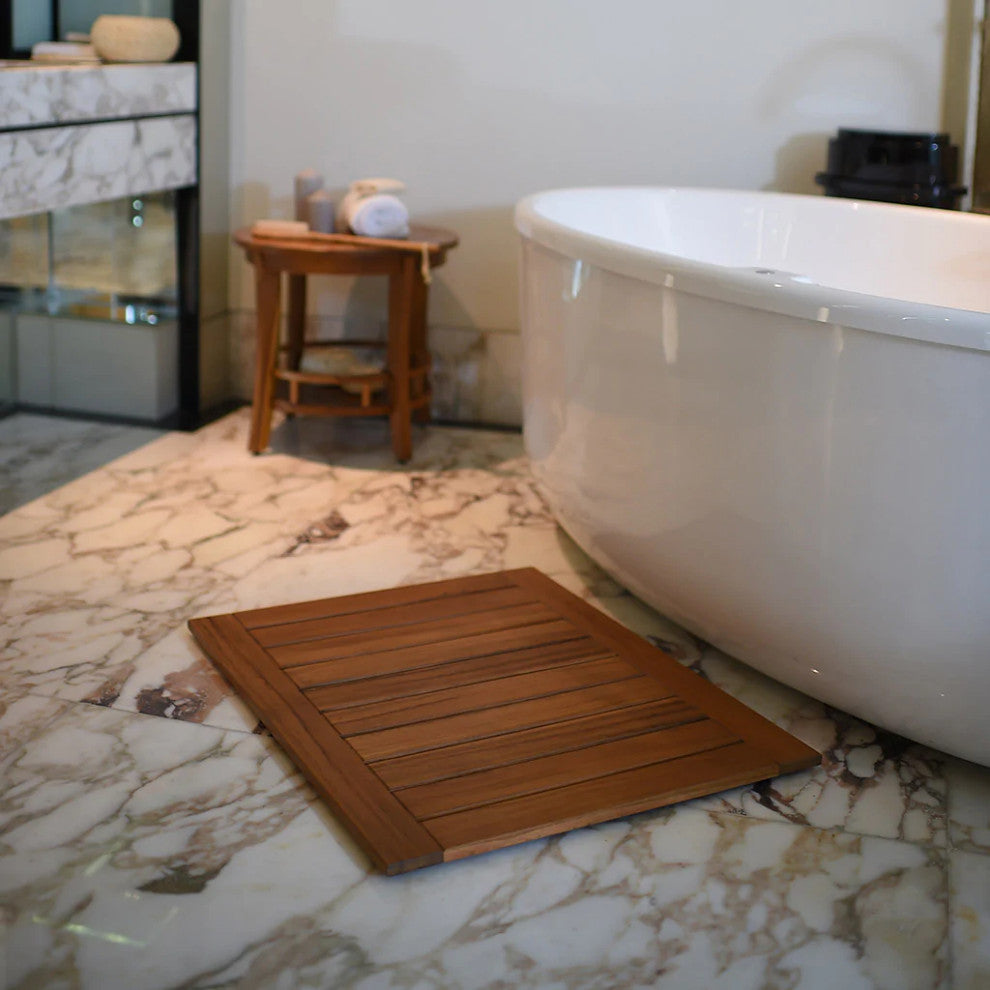 Dussi Teak Wood Shower Mat