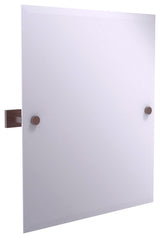Montero Contemporary Frameless Beveled Edge Tilt Mirror, Antique Copper