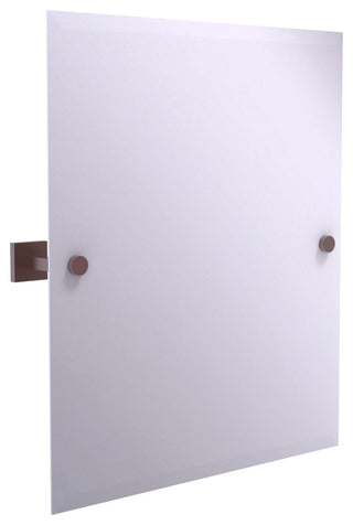 Montero Contemporary Frameless Beveled Edge Tilt Mirror, Antique Copper