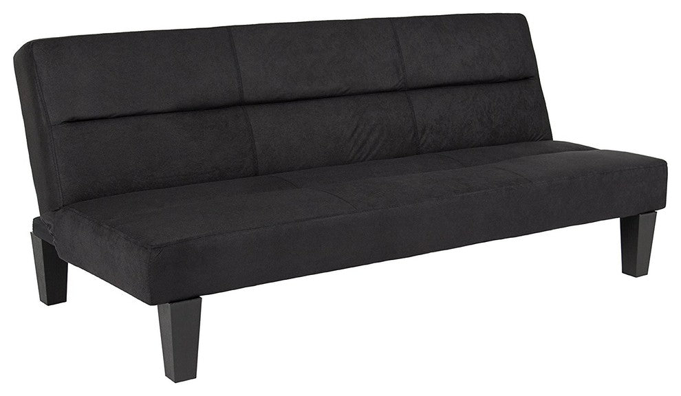 Microfiber Futon Folding Couch Sofa With 6" Mattress Recliner Lounger
