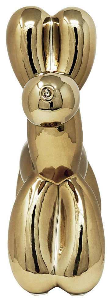 Interior Illusions Plus Bronze Ceramic Dog Piggy Bank - 12" tall