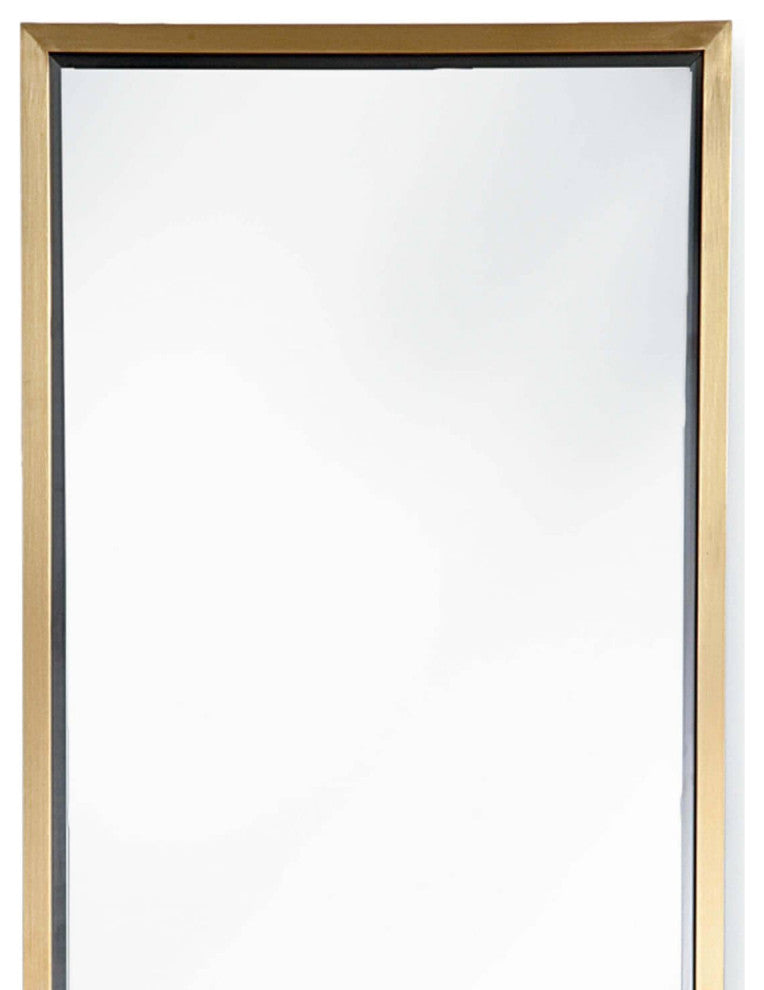 Dressing Room Mirror, Natural Brass