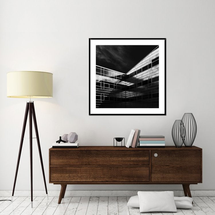 "The Dark Side Of Light" Framed Digital Print by Jeroen Van De, 44x44"