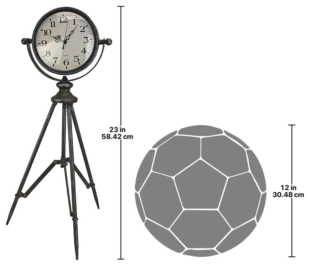 Verne Tripod Timepiece Tabletop Clock
