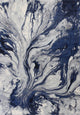 3' X 5' Blue Abstract Area Rug