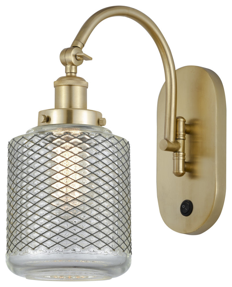 Innovations 918-1W-SG-G262-LED Stanton 1 Light 6" Sconce, Satin Gold
