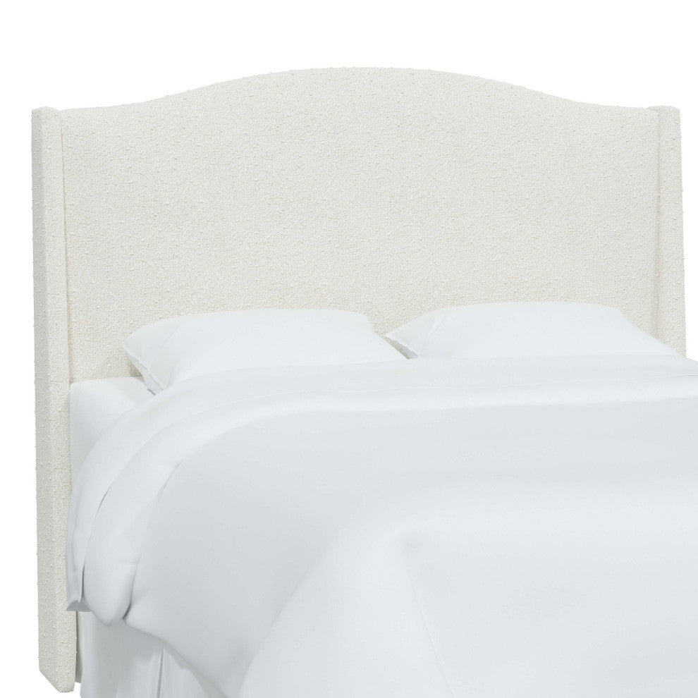 Camelback Wingback Headboard, Milano Snow, King