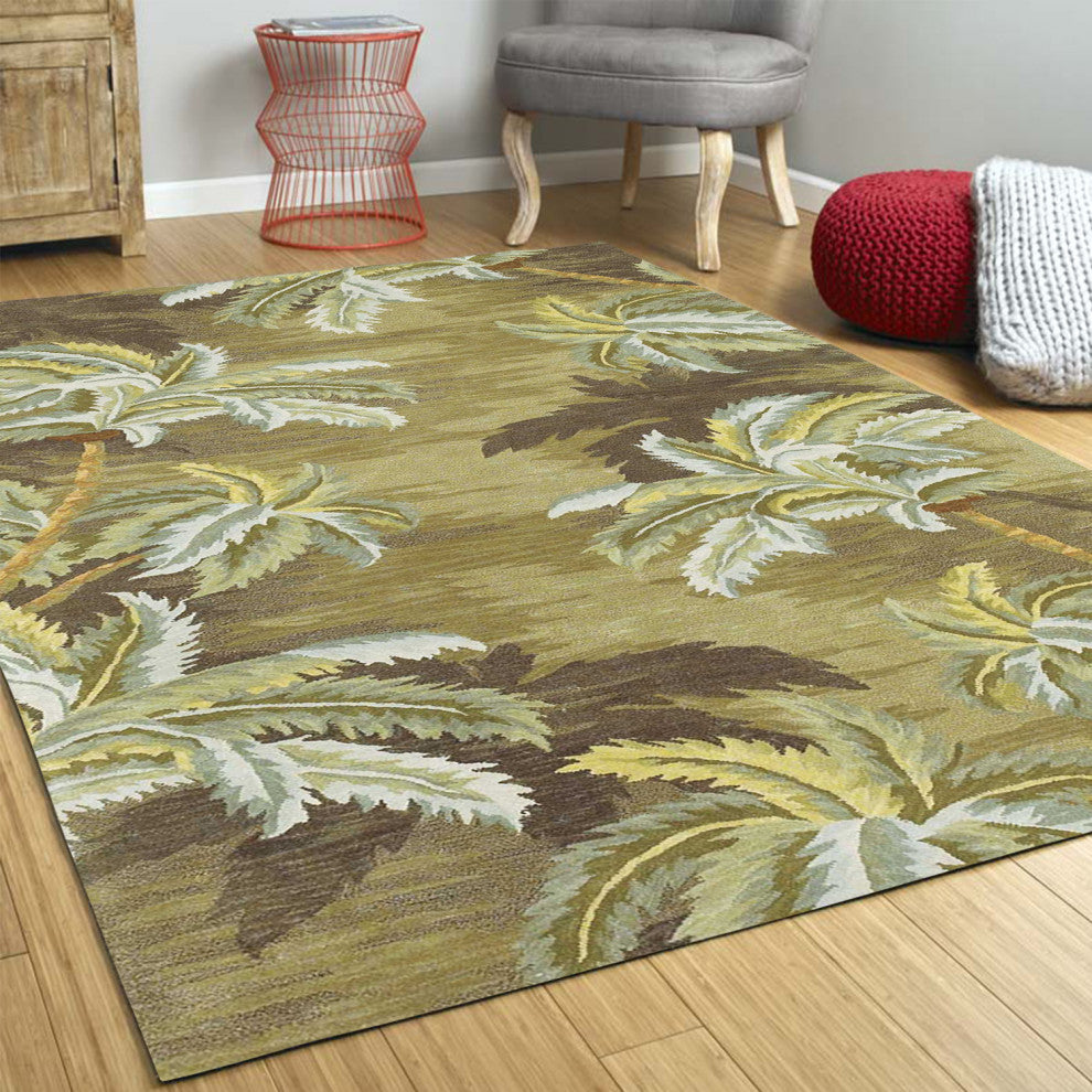 HomeRoots 5' x 8' Wool Moss Area Rug
