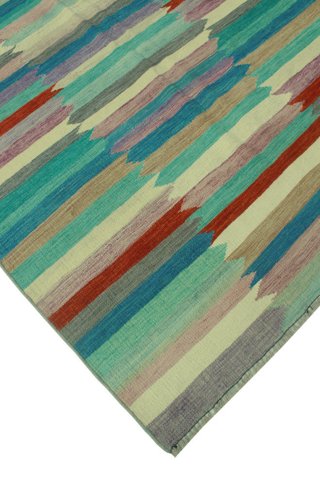 Winchester Kilim Talib Blue/Purple Rug, 5'2x6'4