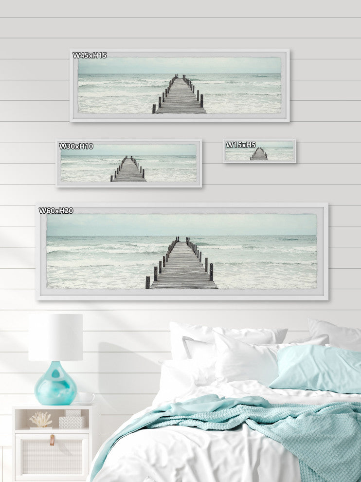 "Wild Oceans" Framed Painting Print, 45x15