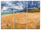 "Brown Beach by Arctic Sea Panorama" Metal Wall Art, 3 Panels, 36"x28"