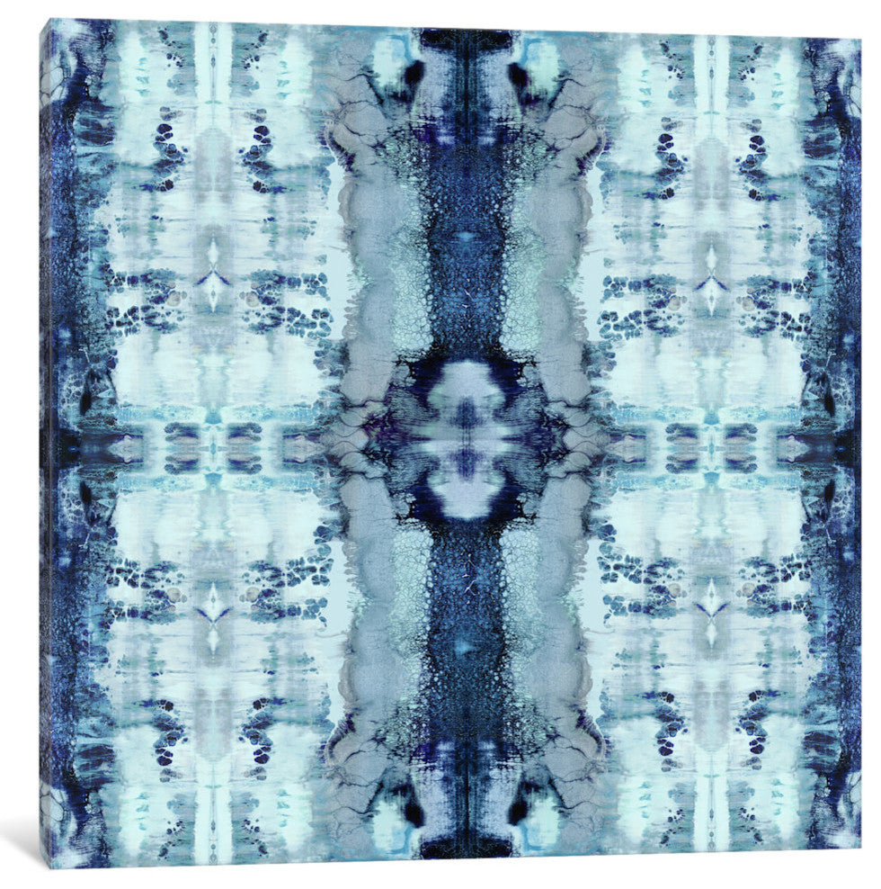 "Patterns In Blue" by Ellie Roberts, Canvas Print, 26"x26"