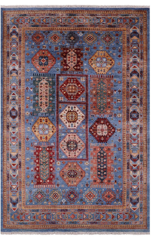Fine Turkmen Ersari Handmade Wool Rug 5' 8" X 8' 6" Q11214