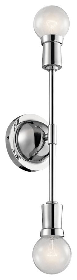 Wall Sconce 2-Light, Chrome