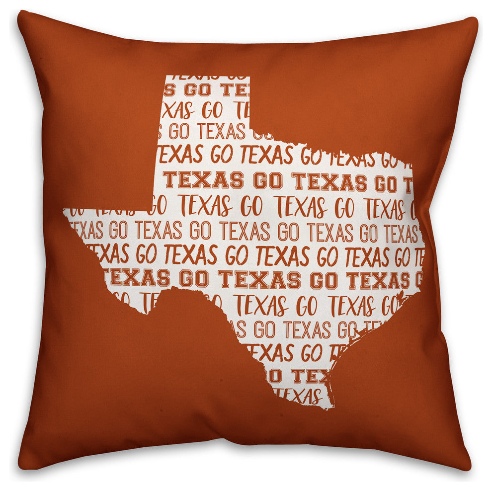 Go Texas Outdoor Throw Pillow