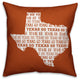 Go Texas Outdoor Throw Pillow