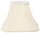Square Cut Corner Designer Lampshade, Eggshell, 8"x16"x12"