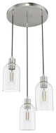 Hunter Lochemeade Brushed Nickel 3 Light Cluster Ceiling Light Fixture