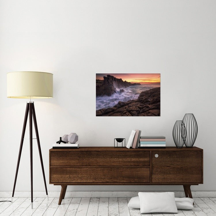 "Wall By The Sea" Stretched Canvas Giclee by Joshua Zhang, 36x24"