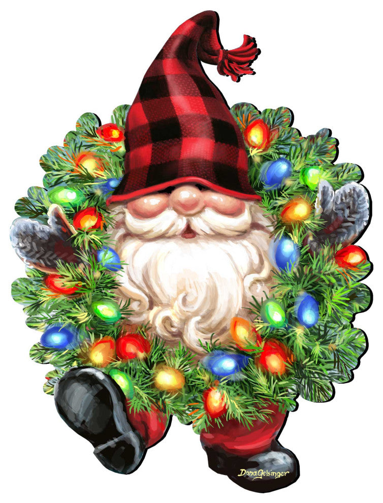 Christmas Dwarf Wreath Easter Outdoor Decor Large Ornament