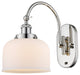 Bell Sconce, Polished Nickel, Matte White, Matte White