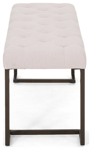 Gladys Modern Fabric Bench, Beige