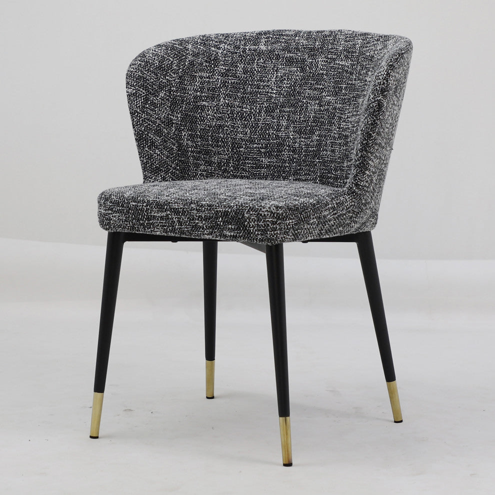 Elite Living Camilla Modern Woven Upholstered Dining Side Chair, Gray