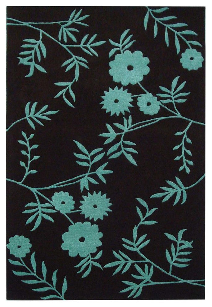 Safavieh Soho Soh774B Floral Rug, Brown/Teal, 5'0"x8'0"