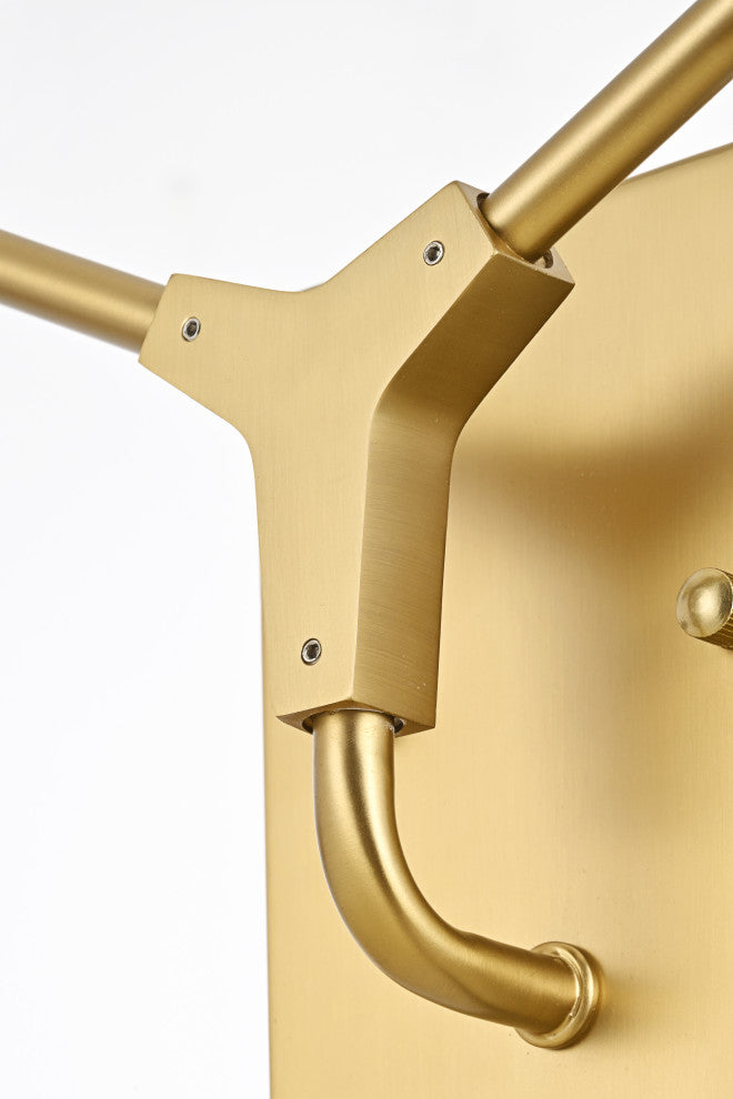 2 Light Wall Sconce, Gold