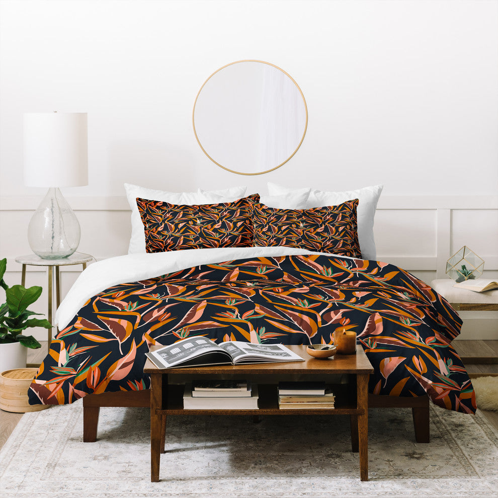 Holli Zollinger Anthology of Pattern Elle Bird of Paradise Dark Duvet Cover Set