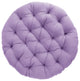 Mozaic Home Suede Lavender Round Papasan Cushion 44"