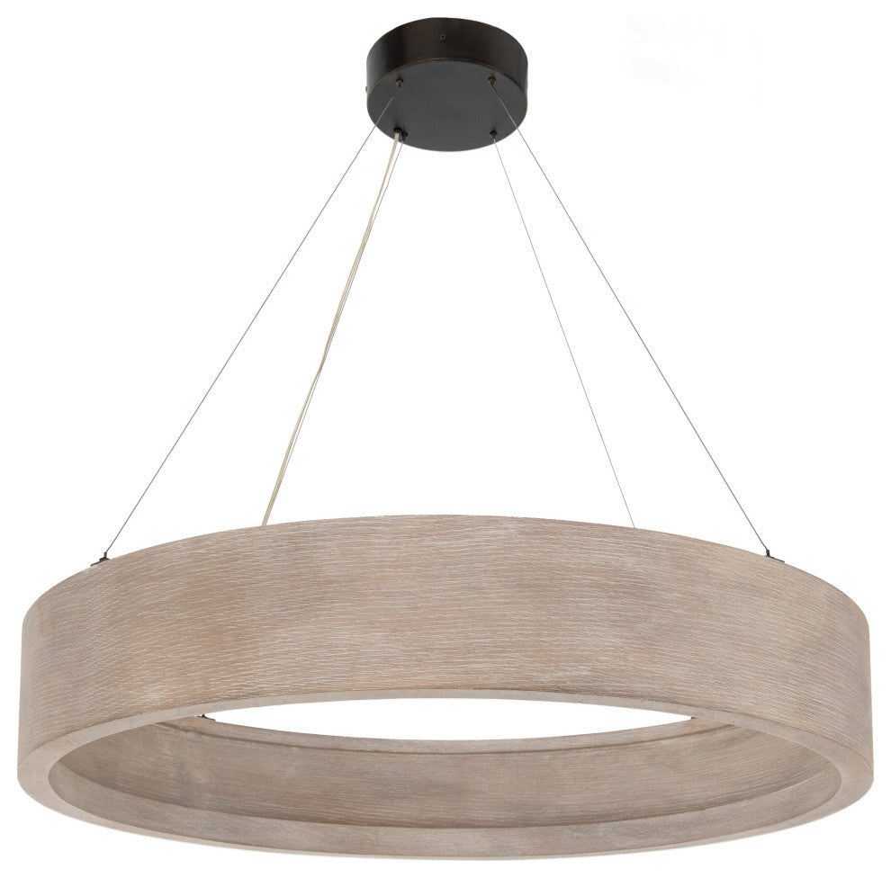 Baum Small Chandelier, Brushed Oak