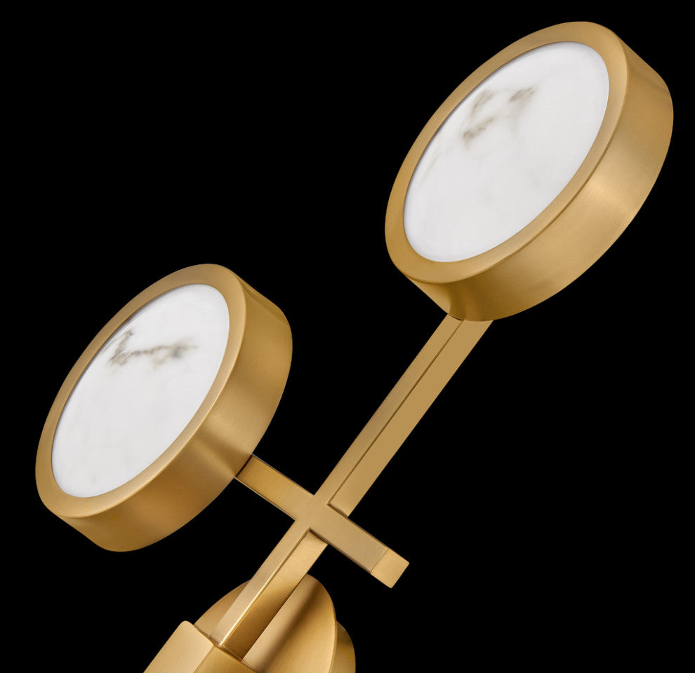 Fredrick Ramond Cava Large Flush Mount, Lacquered Brass