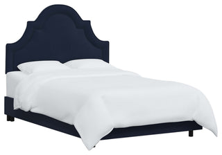 High Arched Bed With Border, Velvet Ink, Twin