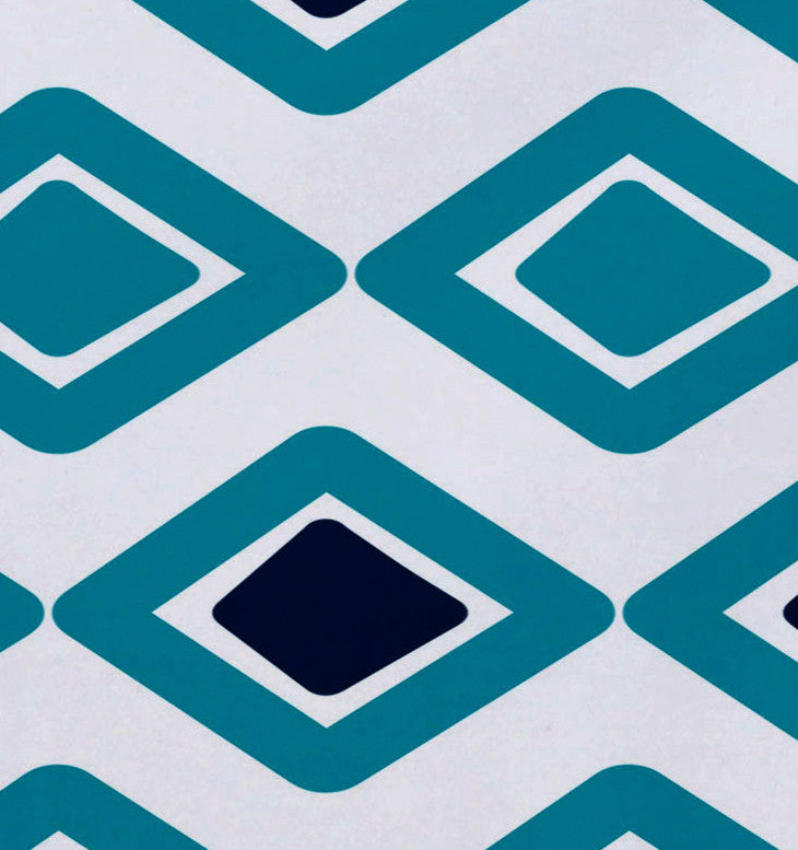 Diamond Jive 2, Geometric Print Placemat, Aqua
