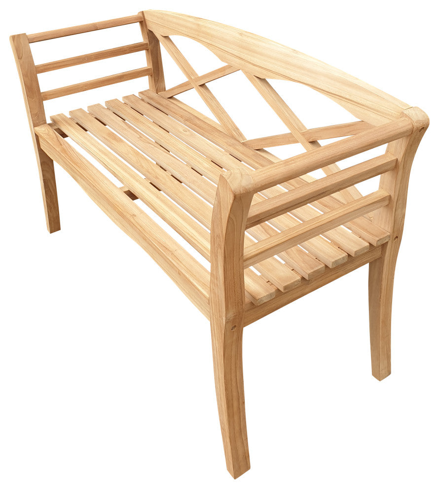 Teak Wood Montana Outdoor Patio Bench, 4'