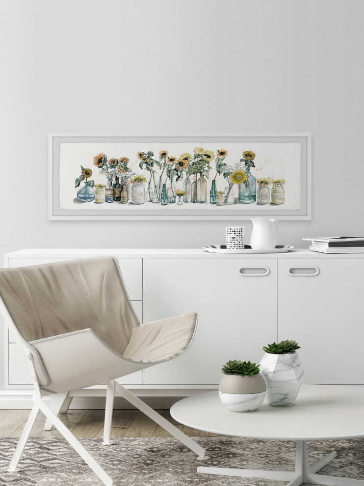 "Sunflower Centerpiece III" Framed Painting Print