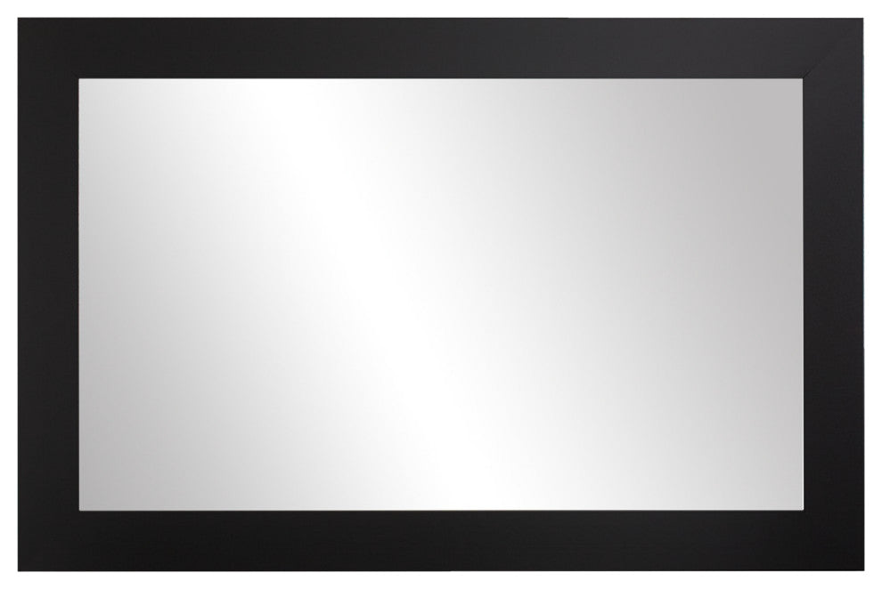 Pendleton Framed Wall Mirror, Black, 30"x40"