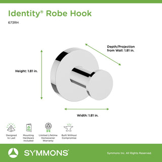 Identity Robe Hook, Chrome