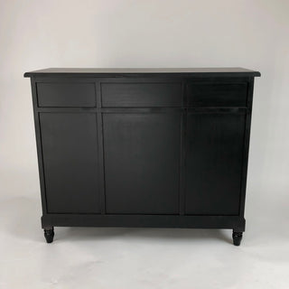 Wine Rack Sideboard, Aged Black
