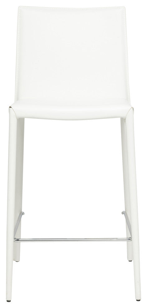 Elite Living Prima Modern 26" Counter Height Bar Stool, White