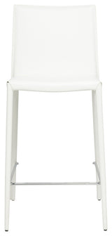 Elite Living Prima Modern 26" Counter Height Bar Stool, White